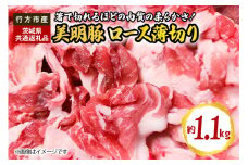 美明豚　ロース薄切り　1.1kg（茨城県共通返礼品・行方市産）
