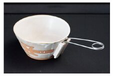 耐熱陶器　シェラカップ　WHITE-2 チマヨ柄 【笠間焼】