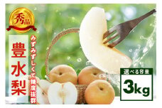 【先行販売/9月上旬から発送】豊水 梨 秀 3kg 5～8個入 (アカツファーム)  ナシ なし 豊水梨 ギフト 贈答用 秀品 産地 茨城  笠間  完熟 甘い 秋 旬 果物 フルーツ 果汁 新鮮 デザート くだもの ジューシー 秋の味覚 旬の果物 産地直送 茨城県 笠間市