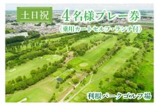 AJ004　土日祝4名様プレー券（乗用カートセルフ・ランチ付）