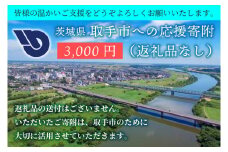 ZZ002　【返礼品なし】茨城県　取手市　ふるさと応援寄附金（3,000円）
