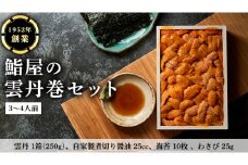 鮨屋 の 雲丹巻 セット （3〜4人前） うに ウニ 寿司 手巻き寿司 すし おかず 時短 惣菜 グルメ お取り寄せ お土産 贈り物 お祝い パーティー ギフト おいしい 美味しい
