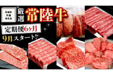 《 定期便 9月スタート 》 厳選 『 常陸牛 』 6ヶ月セット （ 茨城県共通返礼品 ） A5 A4 肉 焼肉 国産 霜降 サーロイン もも ハンバーグ ステーキ すき焼き しゃぶしゃぶ