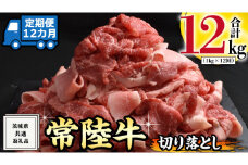 【 12ヶ月 定期便 】『 常陸牛 』 切り落とし 1kg ( 500g × 2パック ) 牛肉 国産 牛 肉 切り落とし肉 切落し 小分け お肉 A4 A5 ブランド牛 黒毛和牛 和牛 国産黒毛和牛 国産牛 すき焼き すきやき ( 茨城県共通返礼品 )
