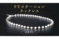 【 数量限定 】PT ステーション ネックレス アクセサリー ジュエリー ホワイトゴールド レディース ペンダント パール 記念 ギフト 贈り物