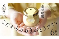 【 素材 厳選 】 こだわり の ありがとう プリン 6個入 冷蔵 洋菓子 スイーツ デザート ぷりん 子ども 大人 贅沢 おやつ ギフト 贈答用