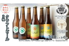 【 お中元 熨斗付 】 2年連続！《 ジャパン・グレートビア・アワーズ 受賞 》クラフトビール3種 計 6本セット 飲み比べ 茨城県産 牛久醸造場 330ml × 6本 ビール 地ビール クラフト お酒 贈り物 御中元 夏ギフト