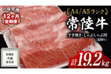 【 12ヶ月 定期便 】『 常陸牛 』 ご自宅用 すき焼き しゃぶしゃぶ用 ( 霜降 ) 1.6kg 肩 ･ 肩ロース ･ ロース ( 茨城県共通返礼品 ) 黒毛和牛 和牛 国産牛 霜降り肉 訳あり わけあり ご家庭用 国産 霜降り お肉 肉 すきやき A4ランク A5ランク ブランド牛  自宅用 簡易包装 ご家庭用 家庭用 12回定期