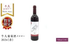 【 数量限定 】 牛久葡萄酒メルロー 2024（赤） 750ml 1本 お酒 牛久シャトー ワイナリー 赤ワイン ぶどう 国産ぶどう 葡萄 贈り物 ライトボディ 日本ワイン 茨城農芸学院 わいん