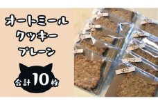 「 どらねこ 」 オートミール クッキー 10枚 ( プレーン )  クッキー スイーツ 猫 ねこ ネコ お菓子 おやつ お取り寄せ お土産 プチギフト 贈り物 お祝い ギフト 国産 茨城

