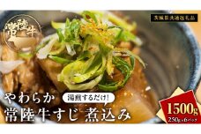 やわらか 常陸牛 すじ 煮込み 250g × 6パック (計 1500g )【茨城県共通返礼品】　牛すじ 牛肉 肉 和牛 にく 牛すじ肉