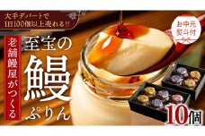 【 お中元熨斗付 】 至宝の 鰻ぷりん 10個入り プリン 鰻 うなぎ ウナギ 贅沢 スイーツ デザート 贈答 贈り物 中元 プレゼント
