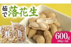 牛久市産 茹で 落花生 300g × 2袋 セット 計600g 茹で落花生 ゆで落花生 ピーナッツ ナッツ 詰合せ 豆 無塩 塩分不使用 おつまみ おやつ お菓子 素焼き マメ まめ 料理 お茶漬け 国産 小分け お取り寄せ グルメ 茨城県