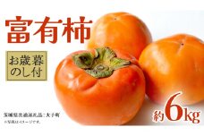【 お歳暮 熨斗付き 】富有柿 約6kg 【2025年12月上旬発送開始】(茨城県共通返礼品：大子町) 果物 フルーツ 旬 季節限定 期間限定 贈答用 ギフト 贈り物