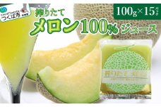 ＜ ベルファームつくば ＞ 搾りたて メロンジュース 100% 100g × 15パック ＜離島・沖縄配送不可＞【 メロンジュース メロン ジュース 100％ 搾りたて めろん フルーツジュース フルーツ 果物 茨城県 つくば市 】