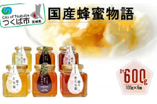 国産蜂蜜物語  ( 国産はちみつ 100g × 6個 )  ギフトセット 【 蜂蜜 はちみつ ハチミツ ギフト 贈答 プレゼント セット 国産 はちみつ 茨城県 つくば市 】