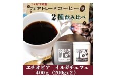 ＜のし付き＞つくばで焙煎 コーヒー豆 エチオピア イルガチェフェ 200g×2種 飲み比べ 缶入り【 コーヒー 豆 ブレンド オリジナル 直火式焙煎 自家焙煎 中煎り 中深煎り 有機栽培 フェアトレード エチオピア イルガチェフェ スペシャリティコーヒー のし 熨斗 ギフト 贈答 定番 飲み比べ 缶入り セット 人気 おすすめ 茨城県 つくば市 】