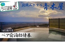 ＜ 展望露天風呂 ＞ 筑波山ホテル青木屋 ペア宿泊招待券 ( 1泊2食付き )【 茨城県 つくば市 温泉 宿泊 宿泊券 宿泊チケット 体験チケット 温泉旅館 旅行 会席 露天風呂 体験型 】