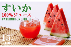 すいかジュース 100g × 15 パック ＜離島・沖縄配送不可＞ 【 茨城県 つくば市 西瓜 飲料 ドリンク フルーツジュース すいか ジュース スイカ 健康  無添加 】