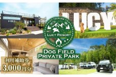 LUCY RESORT(ルーシーリゾート) 利用補助券 3,000円分【 茨城県 つくば市 体験 チケット ドッグラン BBQ バーベキュー グランピング ペット 宿泊 宿泊補助券 宿泊利用券 宿泊チケット 体験型 】