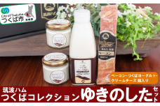 筑波ハム つくばコレクション ゆきのしたセット（ ベーコン つくばヨーグルト クリームチーズ ）【 豚肉 豚 ぶた肉 ポーク ベーコン 燻製 金賞 チーズ クリームチーズ ヨーグルト 茨城県産 国産 つくば市 詰め合わせ お中元 お歳暮 】