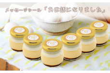 CocoRoプリン 6個セット（ ギフト包装 ＋ メッセージシール「お世話になりました」 ）【 茨城県 つくば市 プリン スイーツ 生クリーム カスタードクリーム バニラ 牛乳 卵 国産 甘味 お菓子 デザート ギフト 】