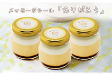 CocoRoプリン 3個セット（ ギフト包装 ＋ メッセージシール「ありがとう」 ）【 茨城県 つくば市 プリン スイーツ 生クリーム カスタードクリーム バニラ 牛乳 卵 国産 甘味 お菓子 デザート ギフト 8000 】