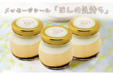 CocoRoプリン 3個セット（ ギフト包装 ＋ メッセージシール「ほんの気持ち」 ）【 茨城県 つくば市 プリン スイーツ 生クリーム カスタードクリーム バニラ 牛乳 卵 国産 甘味 お菓子 デザート ギフト 8000 】