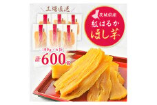 ＜工場直送＞茨城県産 紅はるかほし芋100g×6袋(600g)【1380189】