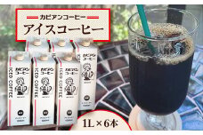 カピアンコーヒー　アイスコーヒー1L×6本　深いコクと香り_ コーヒー 珈琲 アイスコーヒー 無糖 アイス こーひー カピアンコーヒー 飲料 飲み物 直火焙煎 1L×6本 アイスカフェオレ 贈答 ギフト プレゼント 茨城県 送料無料 【1564126】