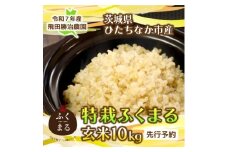 ＜先行予約・9月以降順次発送＞令和7年産　特栽ふくまる(玄米)10kg×1袋　ひたちなか市産【1654182】