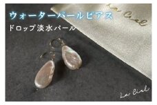 KBD-22-1　ウォーターパールピアス ドロップ淡水パール アクセサリー 真珠 おしゃれ シンプル カジュアル ラグジュアリー ジュエリー イエローゴールド 金 鹿嶋市 茨城 おそろい 大人 女性 お出かけ 記念日 アクセ 耳飾り ドロップ しずく モチーフ