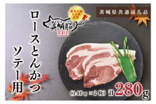 KCK-13【茨城県共通返礼品】【美明豚】ロースとんかつソテー用280g（140g×２枚）