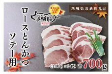 KCK-14【茨城県共通返礼品】【美明豚】ロースとんかつソテー用700g（140g×５枚）