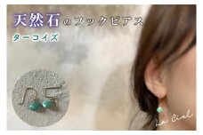 KBD-9-7　天然石のフックピアス ターコイズ アクセサリー おしゃれ ピアス 耳飾り ジュエリー シンプル カジュアル ラグジュアリー キラキラ かわいい きれい 茨城 鹿嶋市