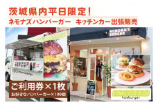 茨城県内平日限定！ネモナズハンバーガーのキッチンカー出張販売（100個分）（KBB-17）