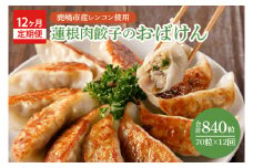 【12ヶ月定期便】蓮根肉餃子のおばけん【70粒×12回】【野菜 ギョーザ れんこん しゃきしゃき おいしい ストック 茨城県 鹿嶋市】（KBU-24）