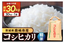 【先行予約】コシヒカリ３０kg (精米) 鹿嶋市産【こしひかり 茨城県 鹿嶋市 75000円以内】(KDS-3)