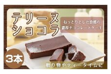 【パティスリー キャトルフィユ】テリーヌ　ショコラ ３本入り 【チョコレート 生クリーム キャラメル バニラ チョコレートケーキ デザート スイーツ 鹿嶋市 茨城県】 （KCX-35）
