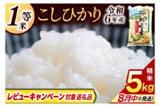 ＼レビューキャンペーン対象 在庫わずか／★1等米★ コシヒカリ 5kg (5kg × 1袋)【令和6年産】米 精米 白米 こしひかり 茨城県 鹿嶋市 国産 送料無料 お米 ごはん おにぎり 冷めても 美味しい 粘り うまみ 厳選 出荷直前精米 ツヤ かおり うまい（KY-19）