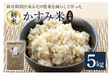 令和7年産新米 玄米 5kg 栽培期間出来るだけ農薬を減らして作った「かすみ米」 茨城県産 コシヒカリ 米 お米 ご飯 ごはん 低農薬 しめじ菌床活用 甘み豊か 粘土質土壌育ち 健康志向 自然栽培 産地直送 贈答用 ギフト 茨城県 潮来市 (A03-008)