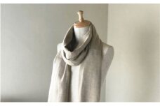 Made in Japan カシミヤリネンストール（メランジベージュ）