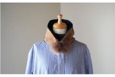 Made in Japan カシミヤティペット（モカ／ブラックチェック） RF254-NT【ファッション小物・ファッション・カシミヤティペット・カシミヤ】