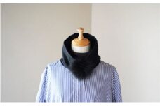 Made in Japan カシミヤティペット（ブラック） RF258-NT【ファッション小物・ファッション・カシミヤティペット・カシミヤ】