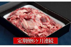 【定期便】【国産】牛すじ肉 1kg(500g×2) 6ヶ月連続お届け