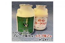 濃厚！のむヨーグルト12本セット プレーン10本・イチゴ味2本