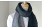 カシミヤ100% グラデーション ストライプ マフラー ブラックグレー RF409 長さ 190cm 幅 25cm