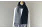 カシミヤ100% グラデーション ストライプ マフラー ブラックグレー RF409 長さ 190cm 幅 25cm