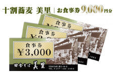 お食事券　9,000円分　十割蕎麦　美里