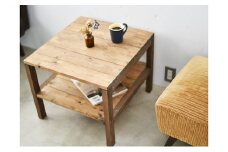 【ナチュラル】コーヒーテーブル 1～2人用 【サイドテーブル おしゃれ 木製 北欧 雑貨 日用品 インテリア 茨城県守谷市】